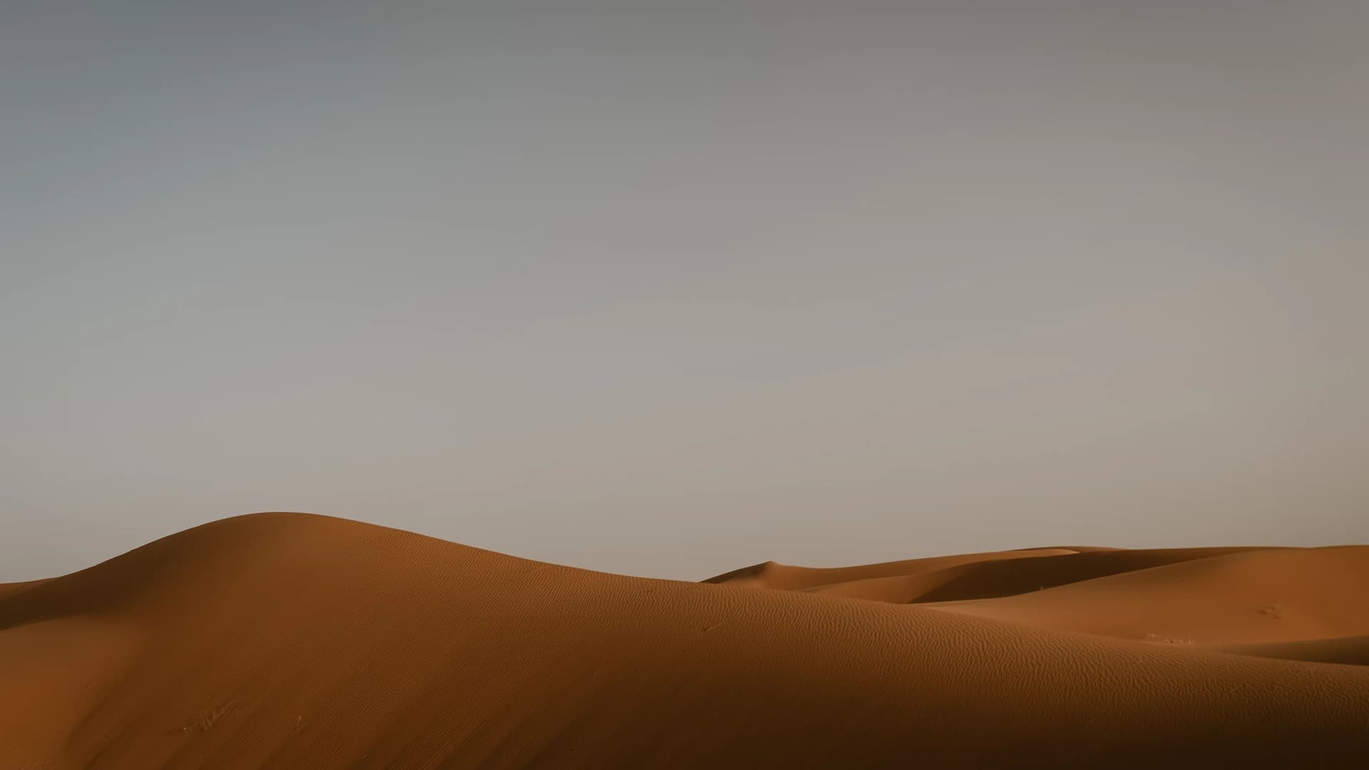 Coucher de soleil sur les dunes d'Erg Chebbi