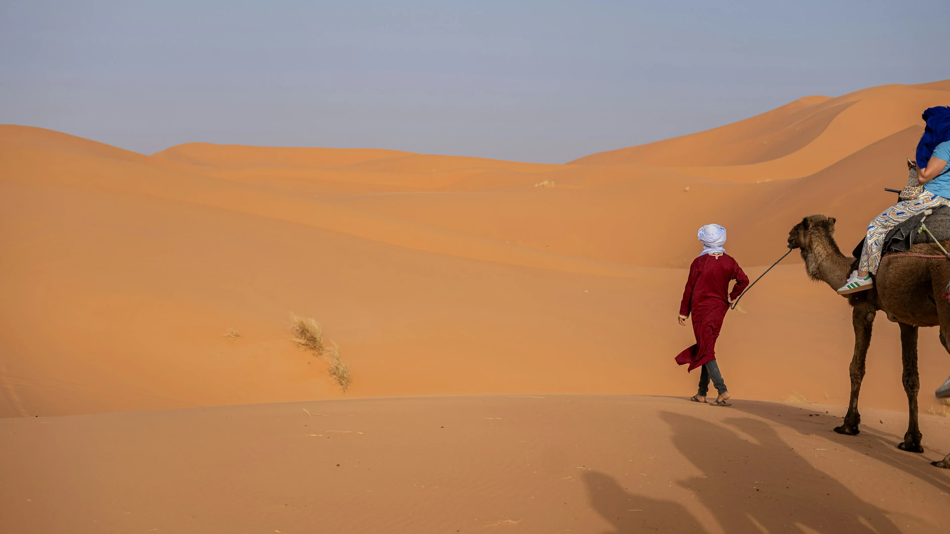 L'itinéraire d'un trek d'une nuit dans les dunes